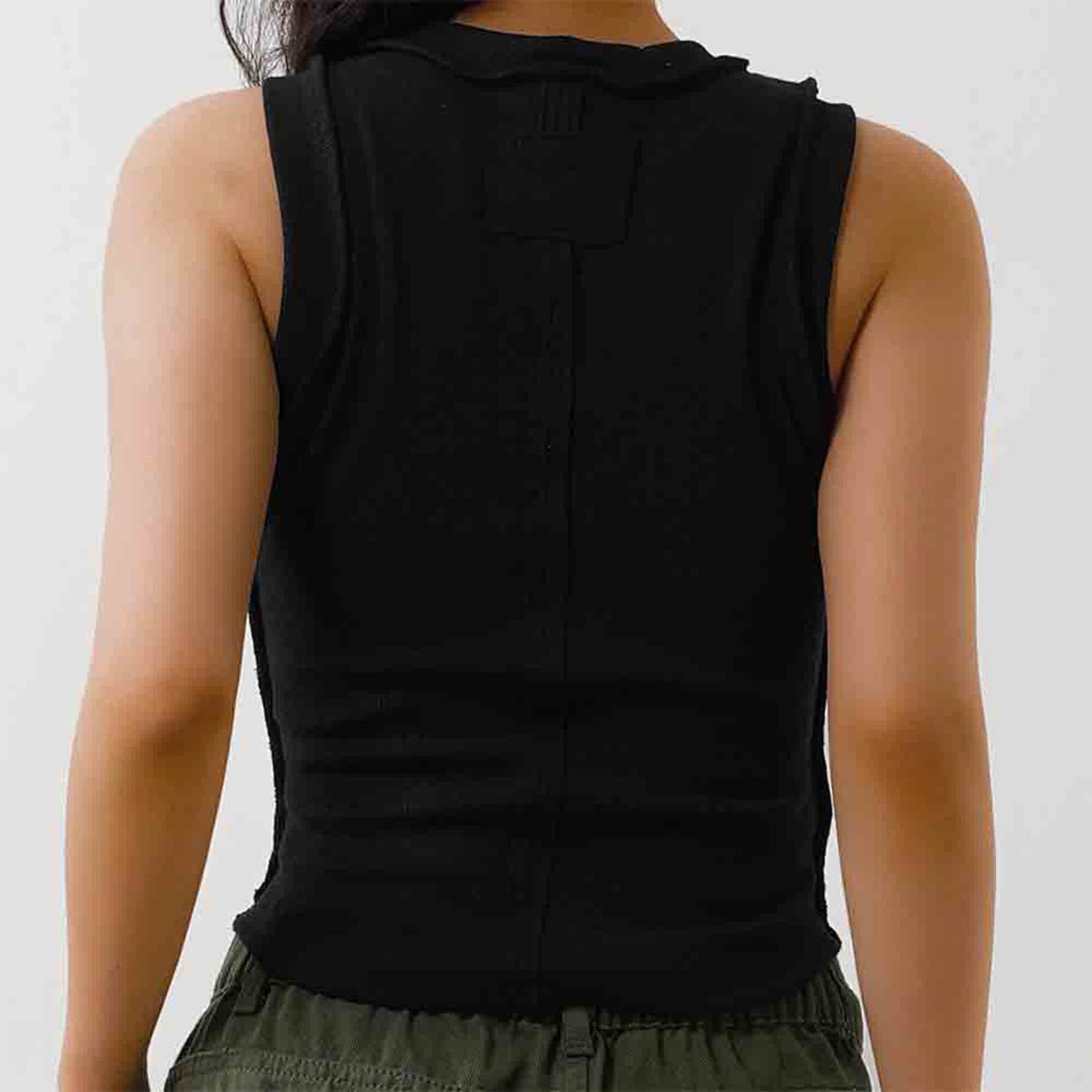 Women's Slim Fit Ribbed Tank Top – Sleeveless Stretch Cotton Crew Neck by Cherie Code