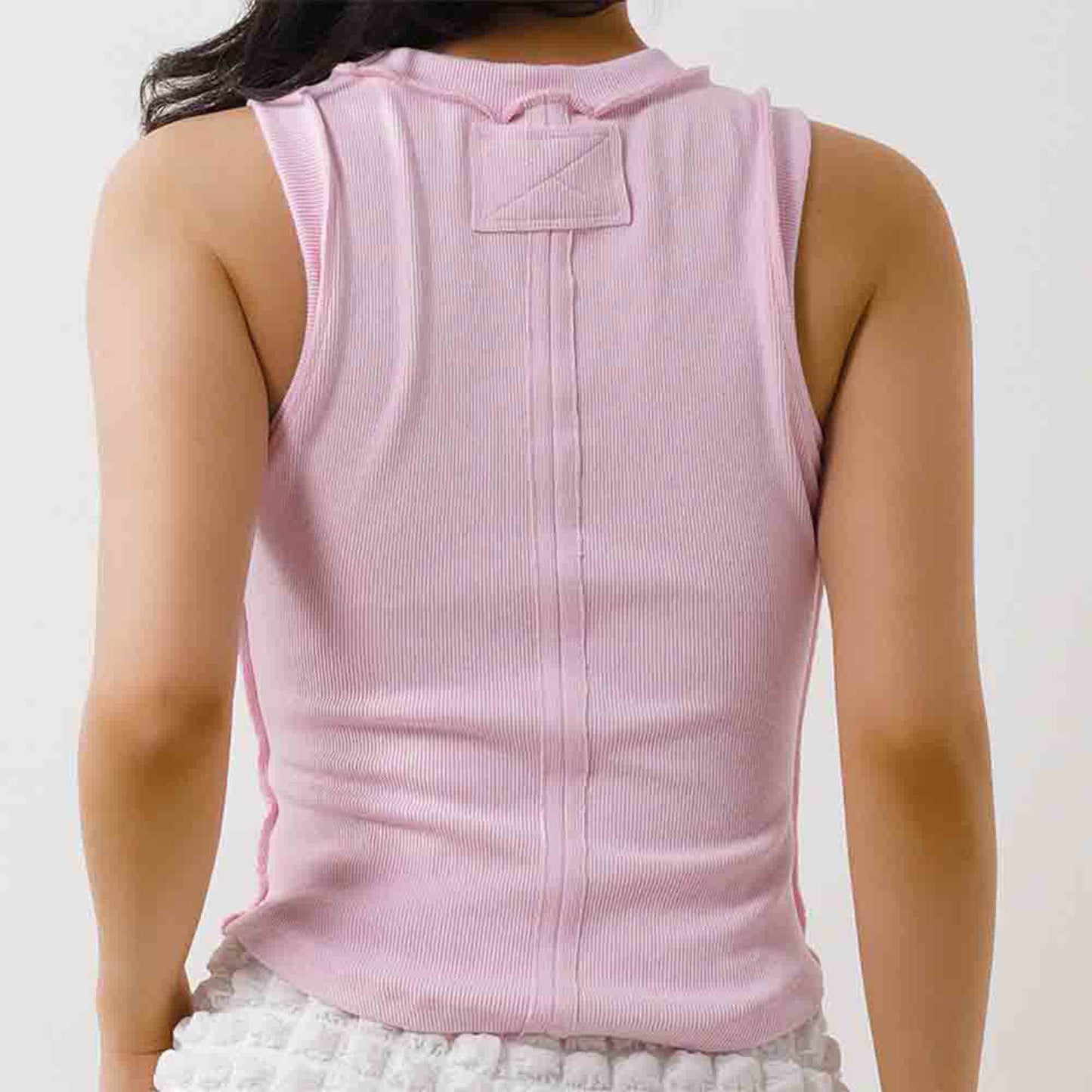 Women's Slim Fit Ribbed Tank Top – Sleeveless Stretch Cotton Crew Neck by Cherie Code