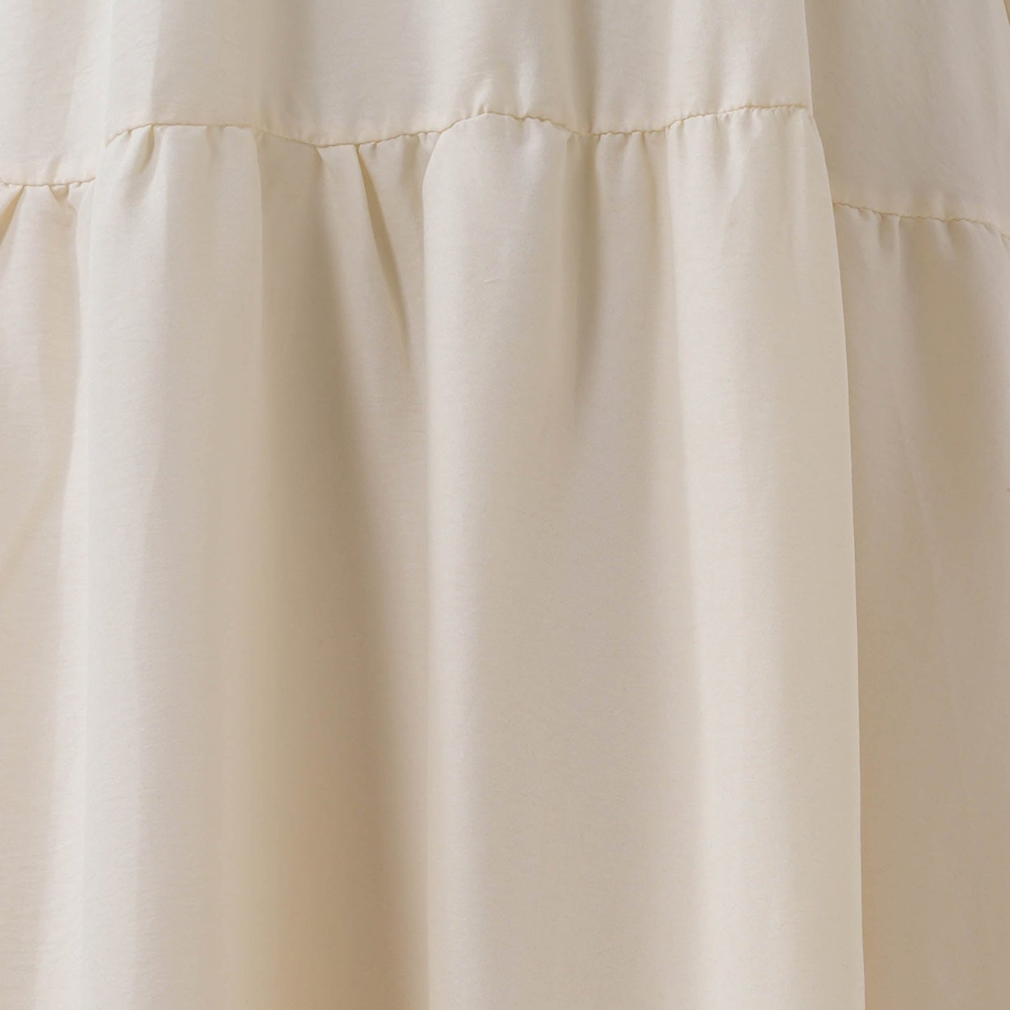 Women's V-Neck Midi Dress - Short Bubble Sleeves & Elastic Waist Casual Dress Cherie Code