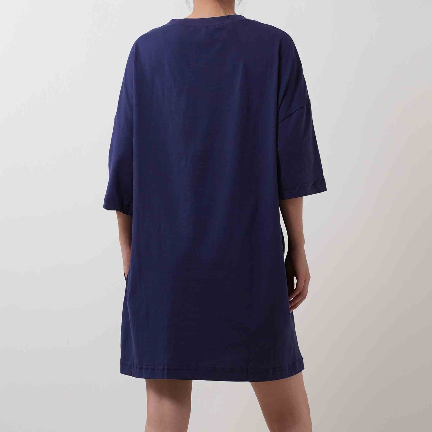 Round Neck Pullover Tee - Crew Neck with Short Sleeves Pocket Mini Dress Cherie Code