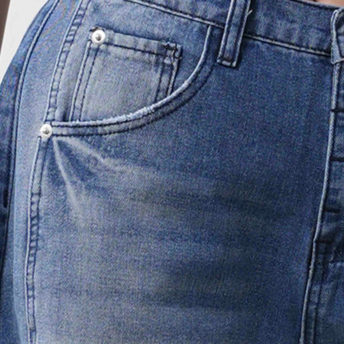 Women's Barrel Leg Baggy Jeans – High Rise Vintage Wash Slouchy Fit Denim by Cherie Code