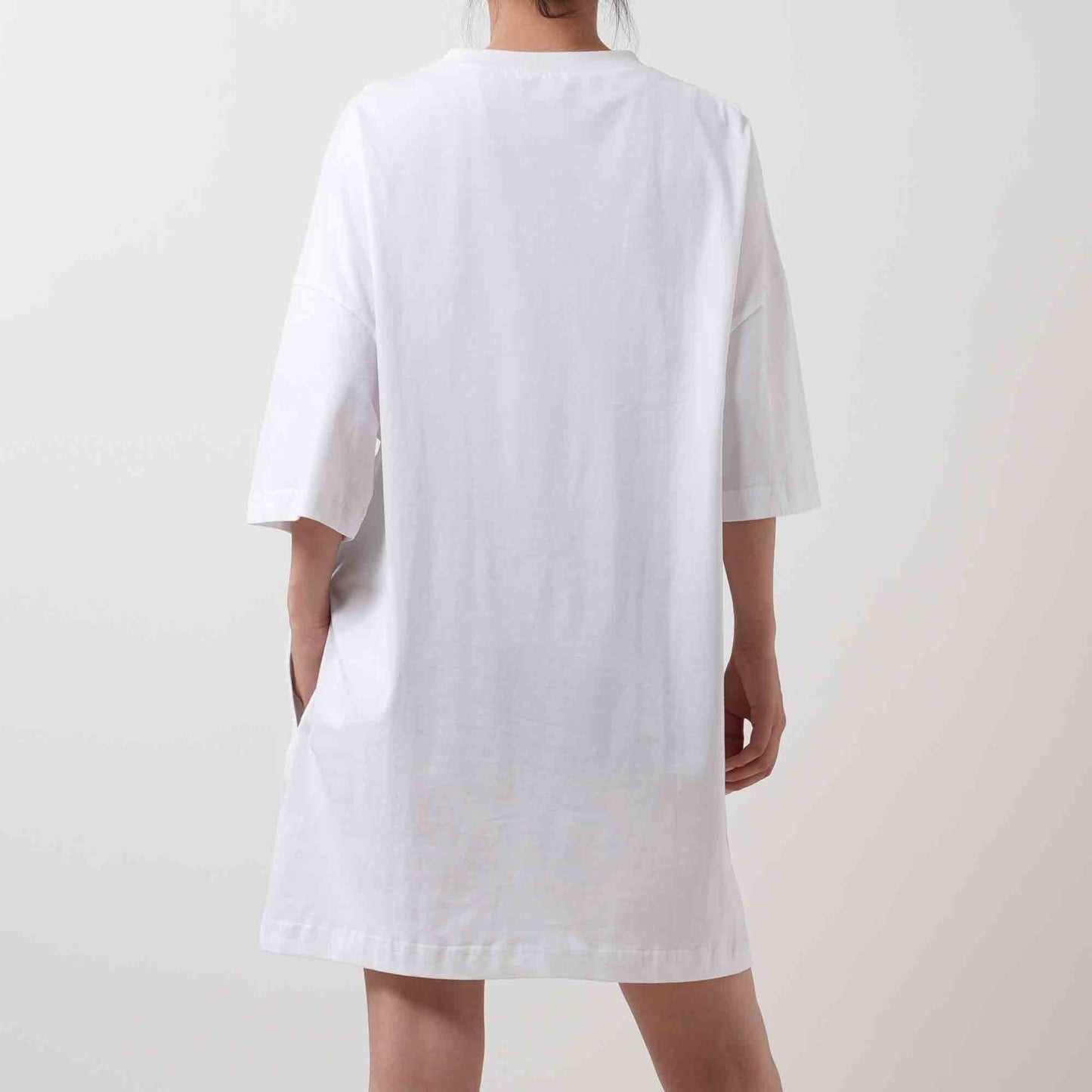 Round Neck Pullover Tee - Crew Neck with Short Sleeves Pocket Mini Dress Cherie Code