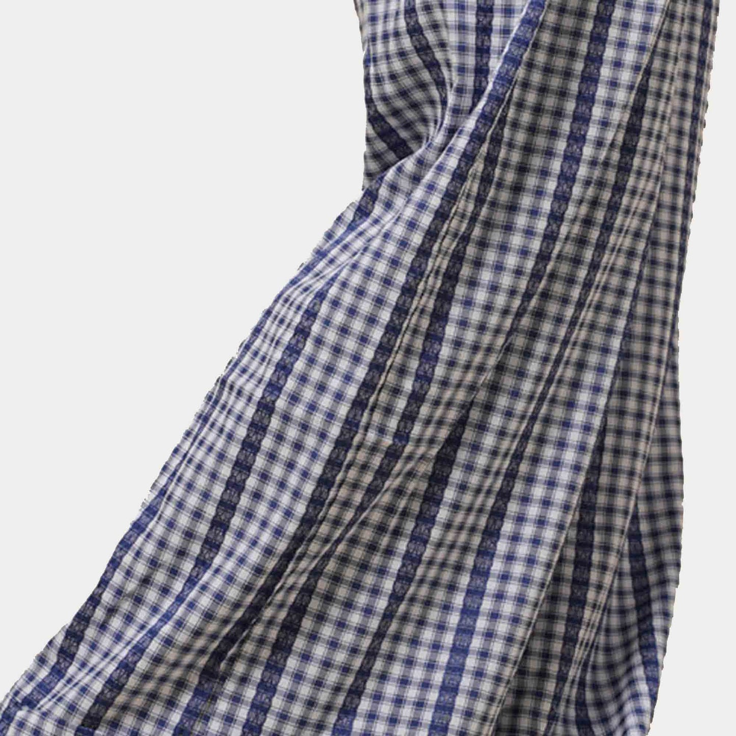 Cherie Code Women's Wide Leg Checkered Pants - Casual Cotton Blend Trousers with Elastic Waist and Pockets