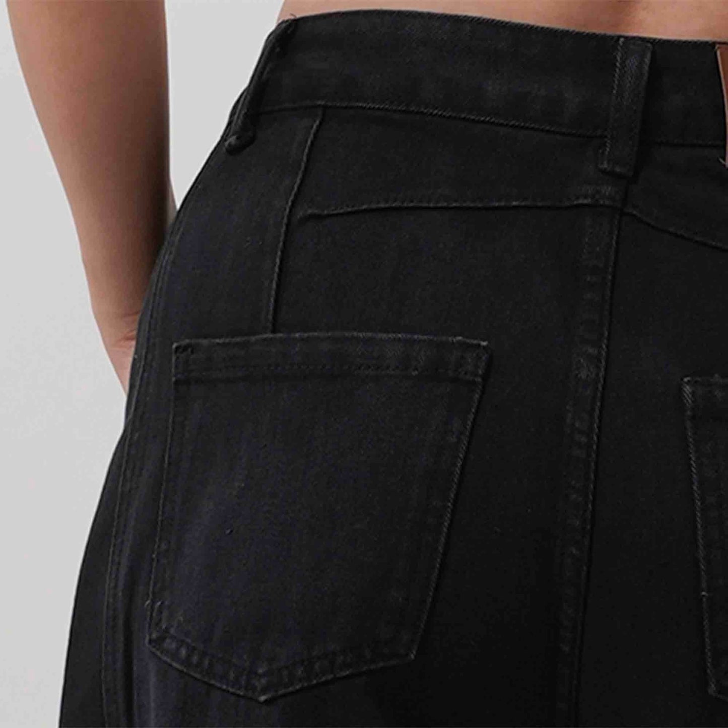 Women's Barrel Leg Baggy Jeans – High Rise Vintage Wash Slouchy Fit Denim by Cherie Code
