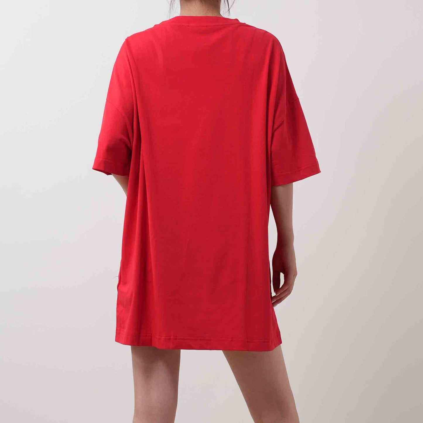 Breathable Cotton Tee Mini Dress - Crew Neck with Short Sleeves & Casual Fit Cherie Code