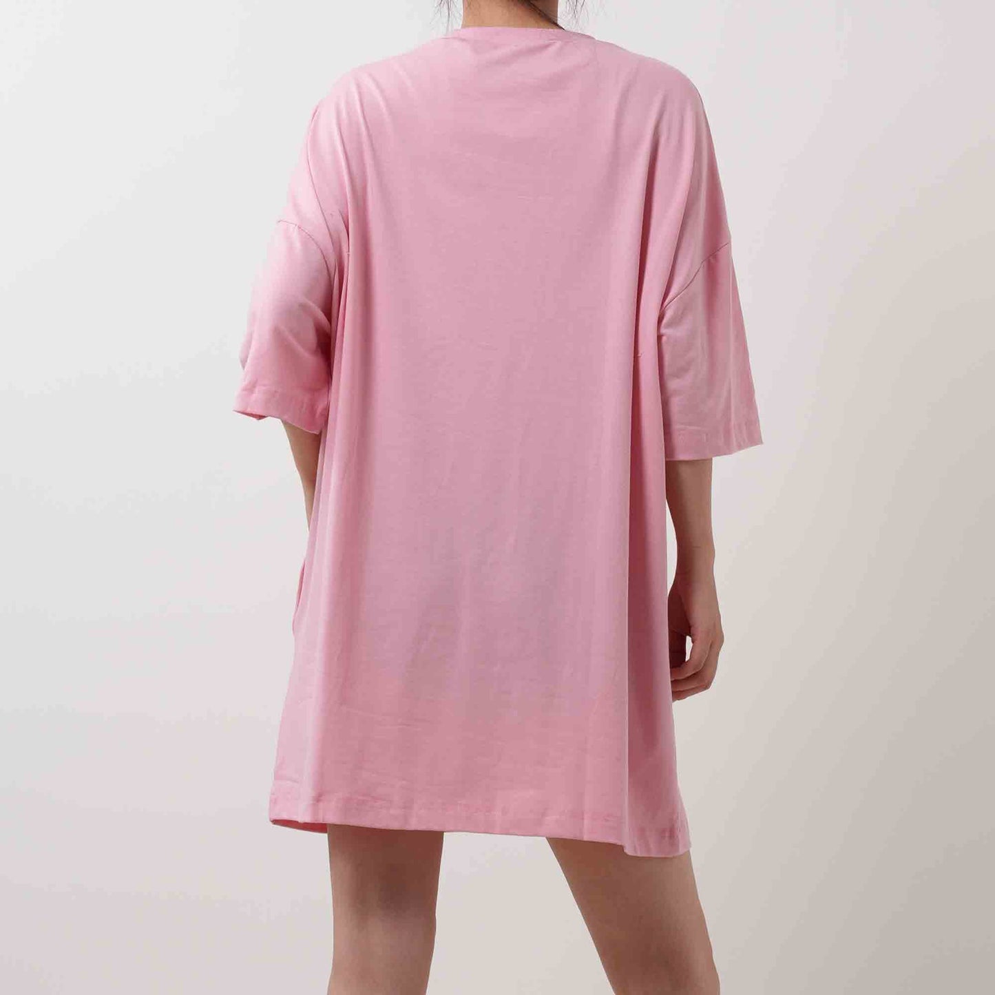 Round Neck Pullover Tee - Crew Neck with Short Sleeves Pocket Mini Dress Cherie Code