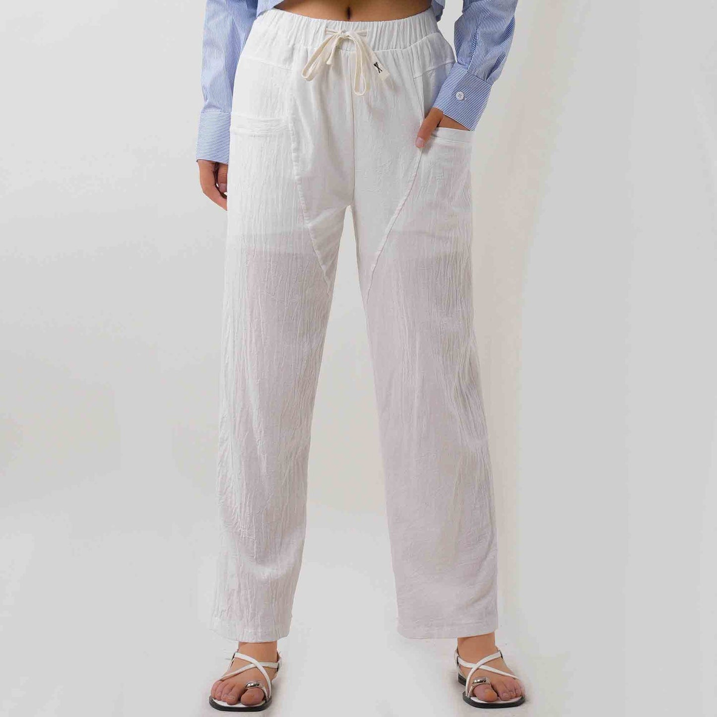 Breathable Cotton Lounge Pants for Women - Relaxed Fit with Elasticized Waistband Cherie Code