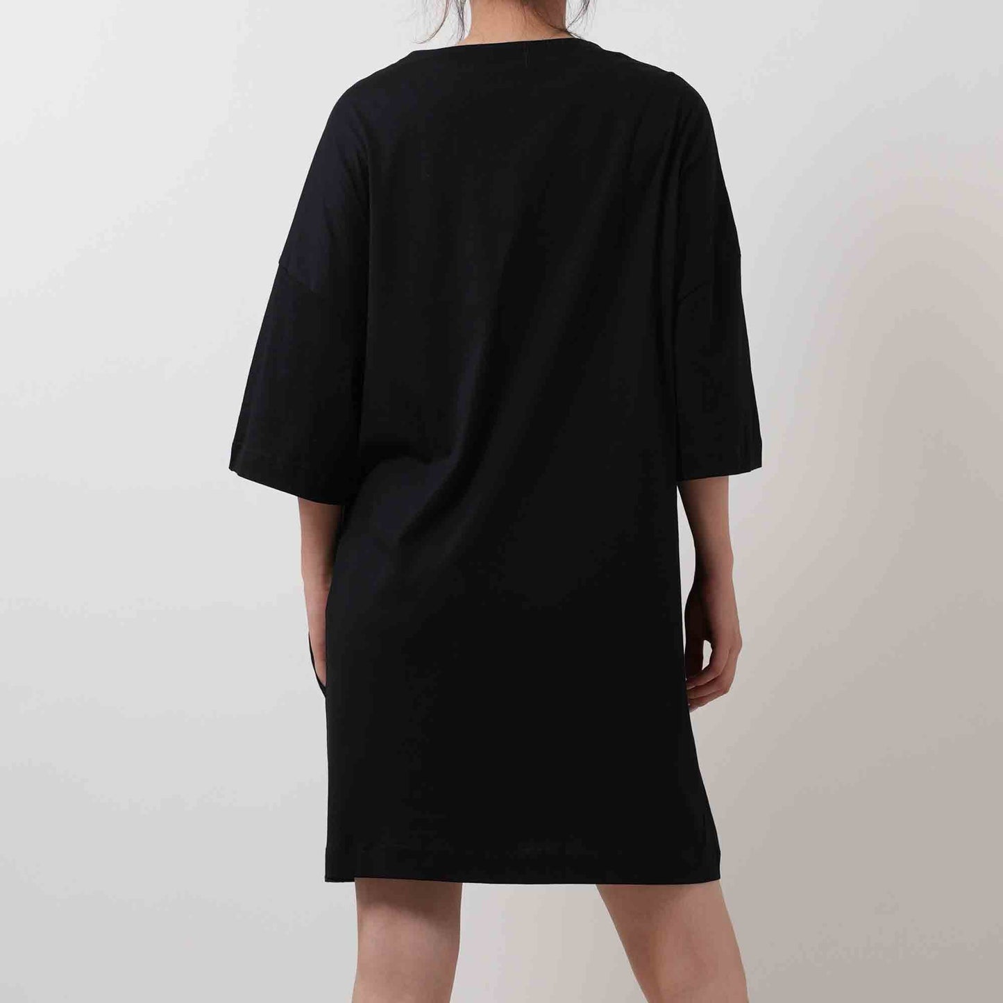 Round Neck Pullover Tee - Crew Neck with Short Sleeves Pocket Mini Dress Cherie Code