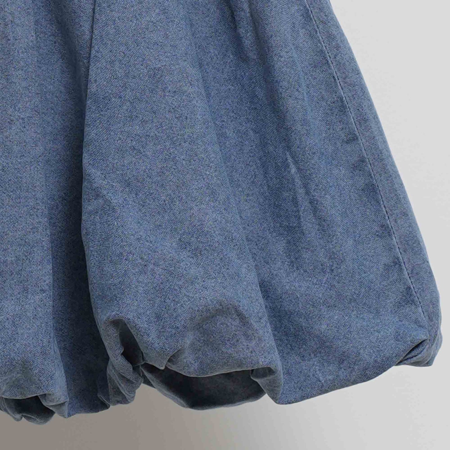 Women's Bubble‑Hem Mini Skirt – A‑Line with Elastic Waist & Washed Cherie Code