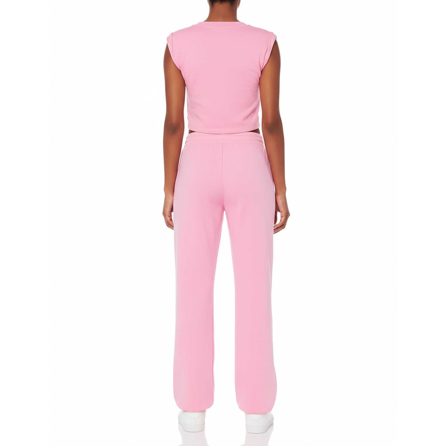 Woman 2-Piece Sleeveless High Rise Pants Set – Solid Viscose Stretch Cherie Code