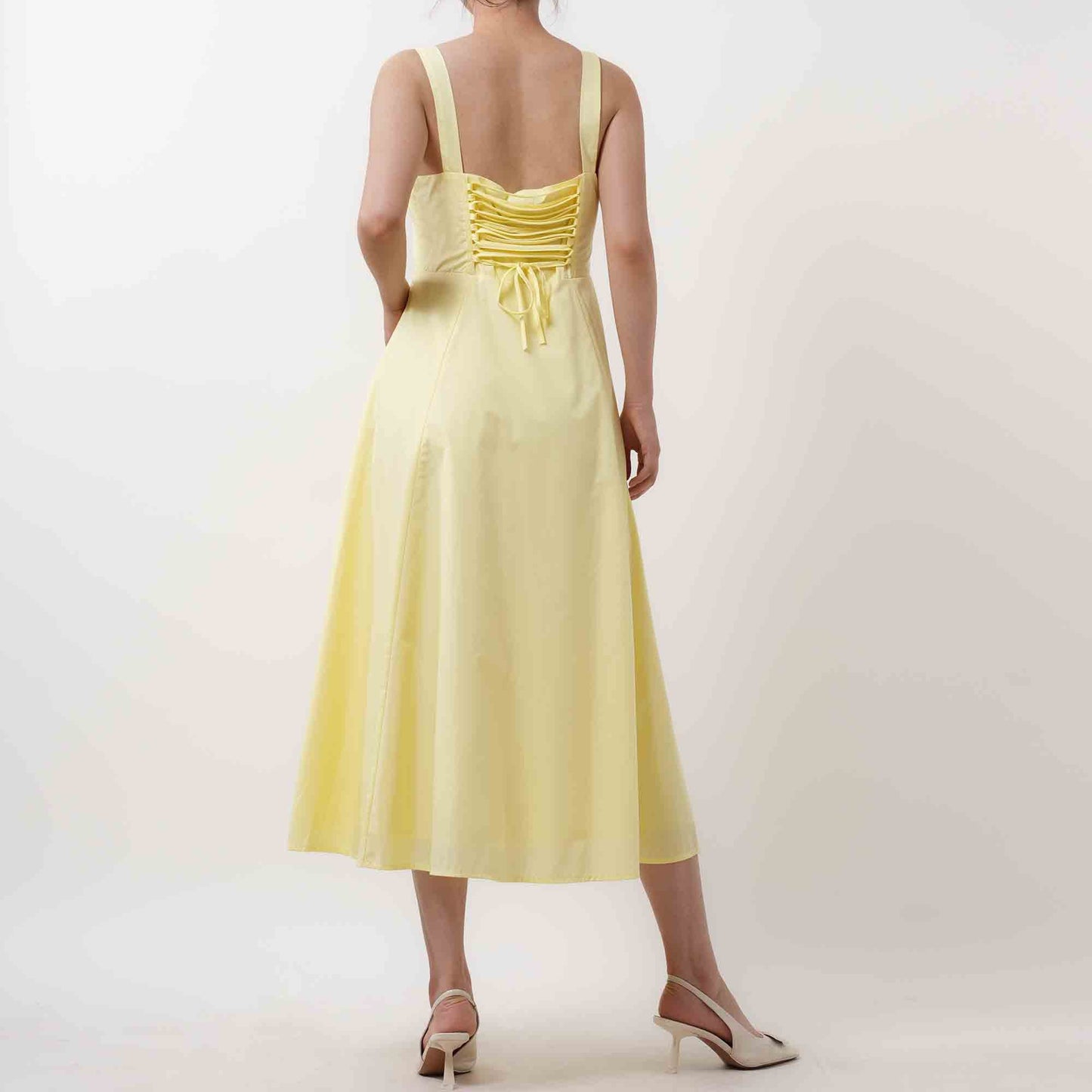 Women's Elegant Pleated Midi Dress - Sleeveless Slim Fit Cocktail Dress with Lining Cherie Code