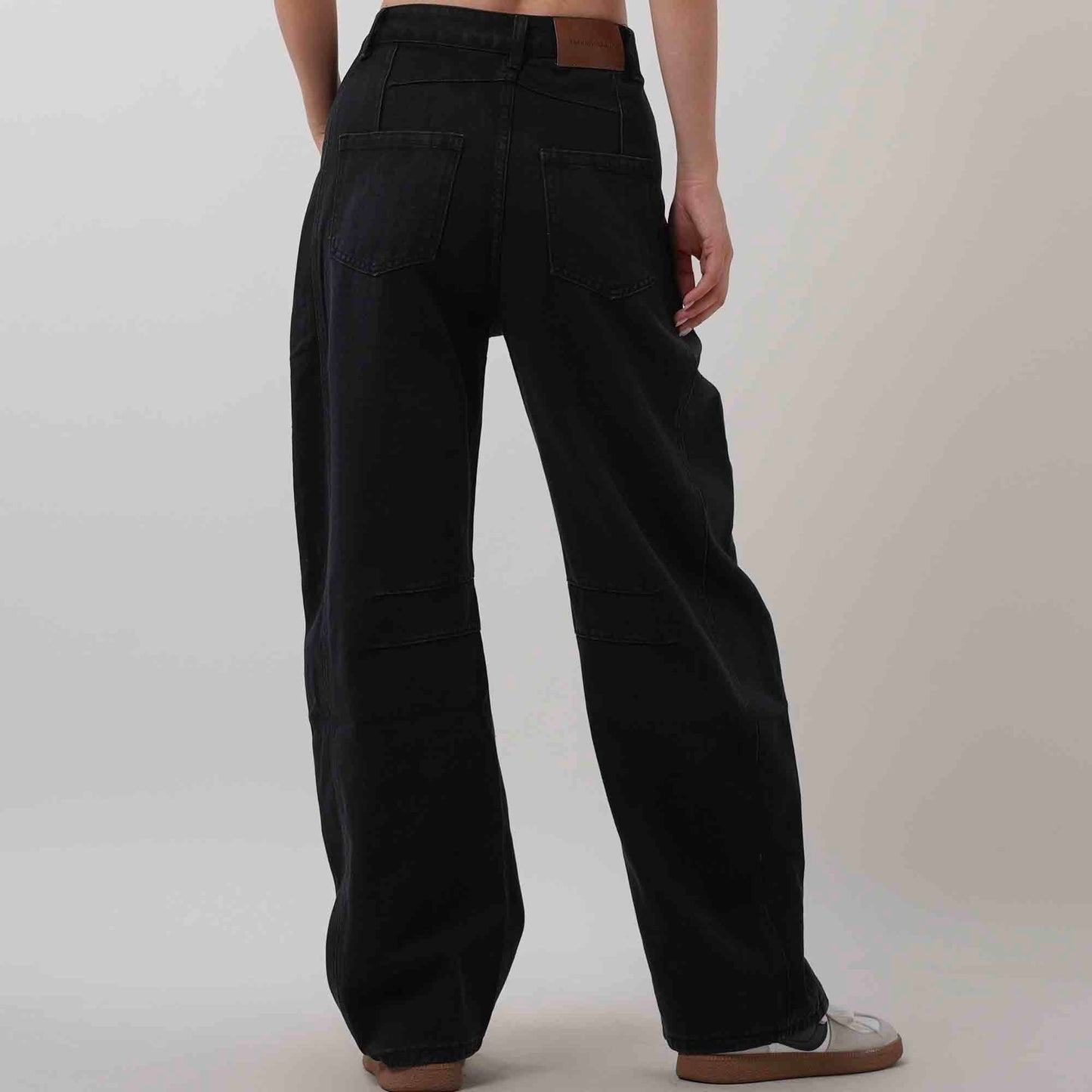 Women's Barrel Leg Baggy Jeans – High Rise Vintage Wash Slouchy Fit Denim by Cherie Code