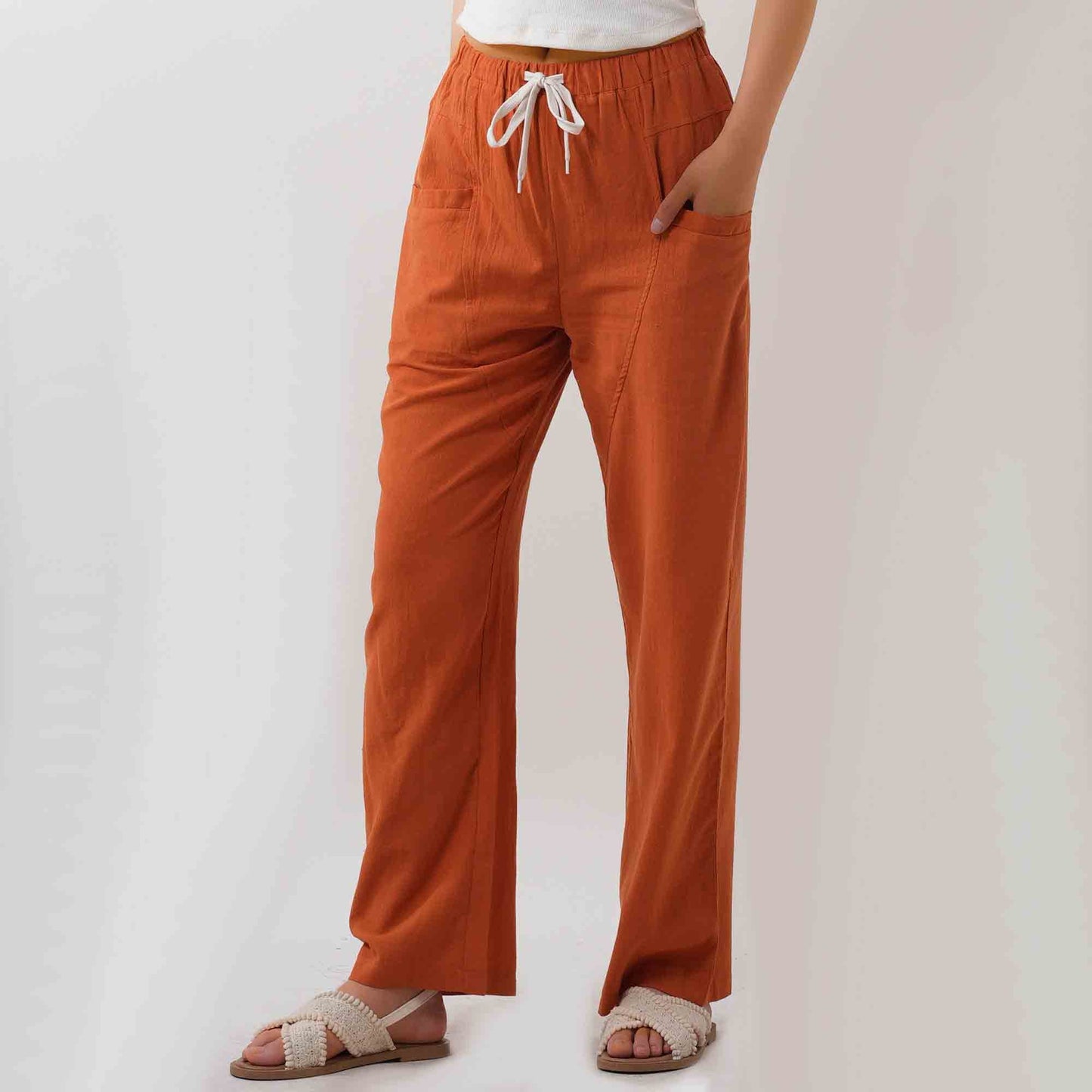 Breathable Cotton Lounge Pants for Women - Relaxed Fit with Elasticized Waistband Cherie Code
