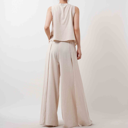 Breathable Solid Color 3PCS Set - Top and Pant with Casual Fit & Daily Style Cherie Code