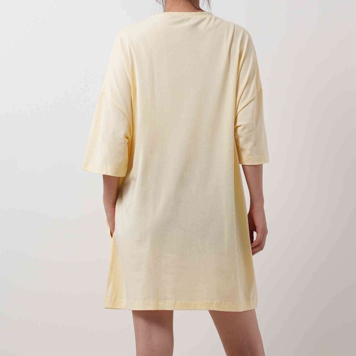 Round Neck Pullover Tee - Crew Neck with Short Sleeves Pocket Mini Dress Cherie Code